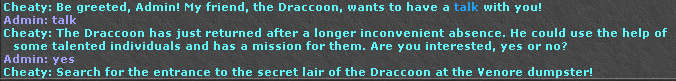 Cheaty dialog